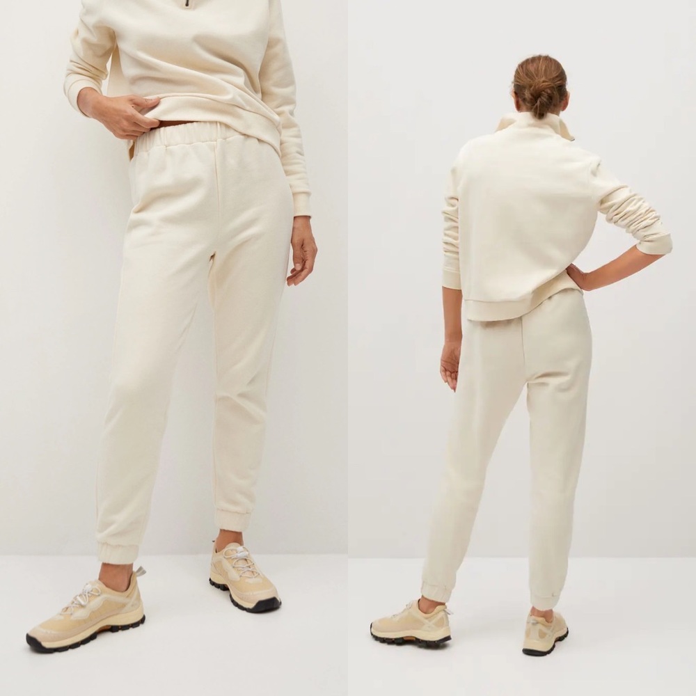 Mango Cream Jogger Pants